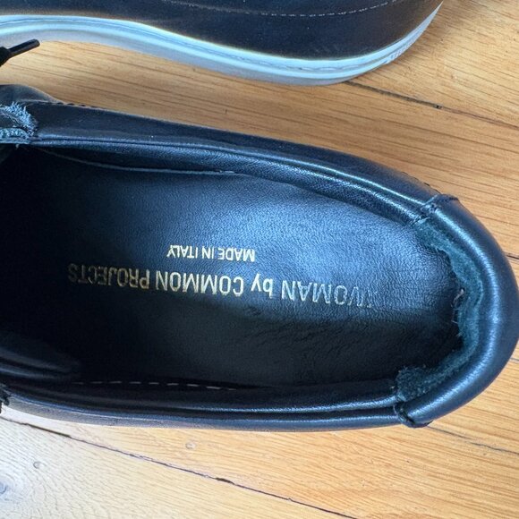 Woman By Common Projects Original Achilles Low Leather Sneakers, Size 37 - Picture 10 of 15